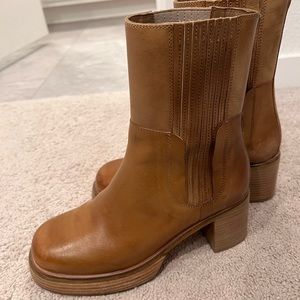 We The Free Brown Heeled Boots